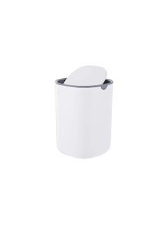 relaxdays Poubelle de table 1.5 l, Gris/Blanc