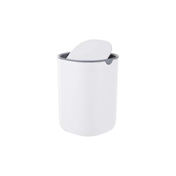 relaxdays Tischabfalleimer Mini, 1.5 Liter, white