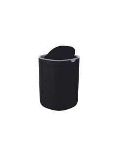 relaxdays Poubelle de table 1.5 l, Noir/Gris