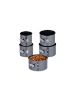 relaxdays Moule à charnière Lot de 5 pièces, acier au carbone, anthracite
