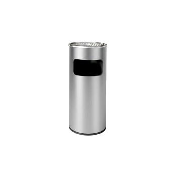 Relaxdays Standaschenbecher mit Inneneimer, Silber