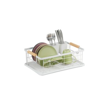 Relaxdays Abtropfgestell mit Auffangschale, Weiss Relaxdays Abtropfgestell mit Auffangschale, Weiss