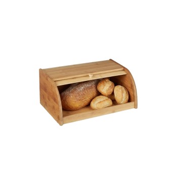 Relaxdays Brotkasten Bambus, H x B x T: ca. 16,5 x 40 x 27,5cm