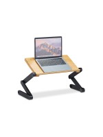 relaxdays Support pour ordinateur portable 47,5 x 60 x 26 cm, bambou / aluminium