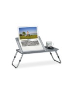 relaxdays Table pour ordinateur portable 44 x 73 x 34.5 cm, gris