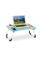 relaxdays Table pour ordinateur portable bleu clair : blanc, bleu clair, noir 16