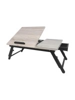 relaxdays Table pour ordinateur portable 19,5 x 70 x 35 cm, gris
