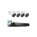 Reolink Kits de surveillance NVS8-12MB4 Bullet, y compris disque dur de 2TB
