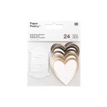 Rico Geschenkanhänger, Herz goldr, 24 Stück