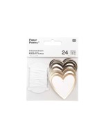 Rico Design Étiquette pour cadeau Coeur 24 Pièce/s, Doré