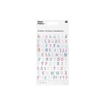 Rico Design Gelsticker Buchstaben, 10x19cm, 1 Blatt, Rico Design Gelsticker Buchstaben, 10x19cm, 1 Blatt,