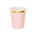 Rico Design Pappbecher rosa/gold, 250 ml, 10 Stück