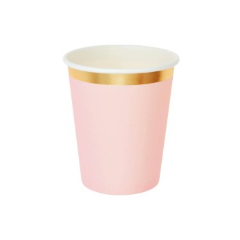 Rico Design Pappbecher rosa/gold, 250 ml, 10 Stück Rico Design Pappbecher rosa/gold, 250 ml, 10 Stück