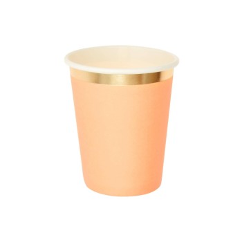 Rico Design Pappbecher apricot/gold, 250 ml, 10 Stück Rico Design Pappbecher apricot/gold, 250 ml, 10 Stück