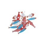 Rico Design Autocollant à motif Poisson 24 Pièce/s Multicolore