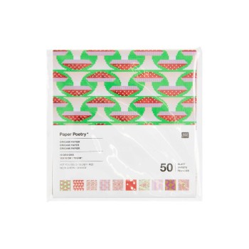 Rico Design Bastelblock Origami, 50 Blatt, 70gm2 Rico Design Bastelblock Origami, 50 Blatt, 70gm2