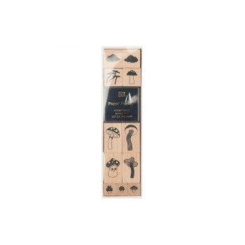 Rico Design Set de tampons Shroom Champignon, Noir/Brun