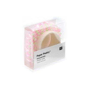 Rico Washi Tape Perlen, Herzen, pastell, 1.9 x 50 cm Rico Washi Tape Perlen, Herzen, pastell, 1.9 x 50 cm