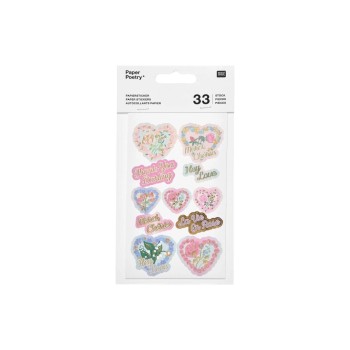 Rico Papiersticker La Vie en Rose, 3 Bögen, FSC Mix Rico Papiersticker La Vie en Rose, 3 Bögen, FSC Mix