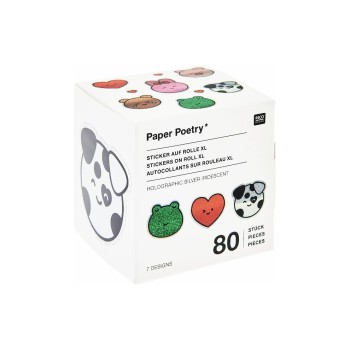 Rico Design Autocollants en rouleau Chingu, animaux 80 Pièce/s