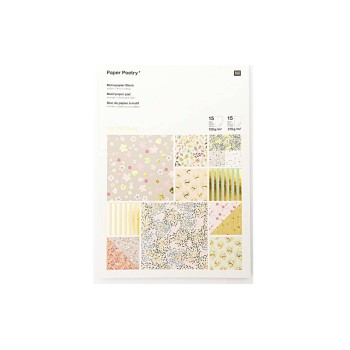 Rico Design Motivpapier A4, 30 Blatt, Bouquet Sauvage, 15 x 120 g/15 x 270 g Rico Design Motivpapier A4, 30 Blatt, Bouquet Sauvage, 15 x 120 g/15 x 270 g