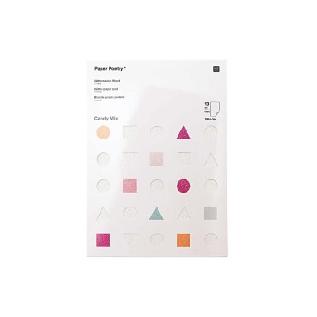 Rico Design Glitterpapier Candy Mix, A4, 180 g/m2, 10 Blatt Rico Design Glitterpapier Candy Mix, A4, 180 g/m2, 10 Blatt