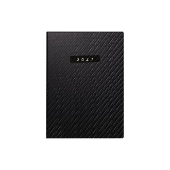 rido idé Agenda de poche Mod. Technique III 2027 Carbon A6, similicuir