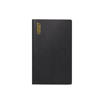 rido idé Agenda tascabile M-Planer 2027 A6, plastique, noir