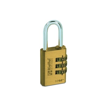 Rieffel Vorhängegschloss Messing Nr. 44 SB, Zahlencode, Gr. 30x28mm Rieffel Vorhängegschloss Messing Nr. 44 SB, Zahlencode, Gr. 30x28mm