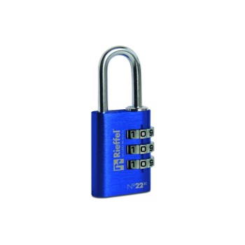 Rieffel Vorhängeschloss Aluminium Nr. 22 SB, Zahlencode blue, Gr. 30x27.5mm Rieffel Vorhängeschloss Aluminium Nr. 22 SB, Zahlencode blue, Gr. 30x27.5mm