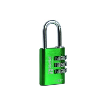 Rieffel Vorhängeschloss Aluminium Nr. 22 SB, Zahlencode, grün, Gr. 30x27.5mm Rieffel Vorhängeschloss Aluminium Nr. 22 SB, Zahlencode, grün, Gr. 30x27.5mm