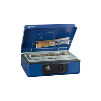 Rieffel Geldkasette with Münzfach, 23x18.5x8.6 cm, blue Rieffel Geldkasette with Münzfach, 23x18.5x8.6 cm, blue