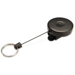 Robert Rieffel Porte-carte KB-MINI Badge 120 cm, avec clip, noir