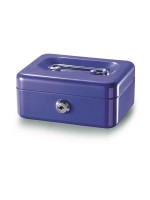 Rieffel Geldkasette mit Münzfach, 15.3x12x7cm, blau