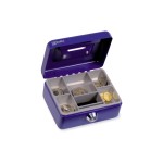 Rieffel Geldkasette with Münzeinsatz, 12.5x9.5x6 cm, blue