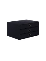 Rössler S.O.H.O. 3er Schubladenbox black , A4, 25x34.3x18.5cm