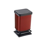 Rotho Poubelle à pédale Paso 20 l, Rouge métallisé