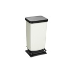 Rotho Treteimer Paso cool white, Fassungsvermögen 40 Liter