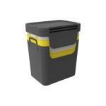 Rotho Bacs de recyclage Jive 30 l, Jaune/Noir/Blanc