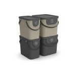 Rotho Set Mülltrennsystem ALBULA 4 tlg, Volumen 40l +6l, 43,5 x 36,5 x 46,8