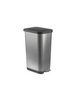 Rotho Poubelle à pédale Poubelle à pédale 35 l Orbe 55 l, Argenté