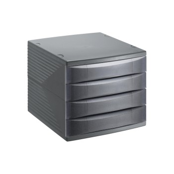 Rotho Bürobox 4 Schübe geschl. Quadra, anthrazit, 370x280x250 mm Rotho Bürobox 4 Schübe geschl. Quadra, anthrazit, 370x280x250 mm