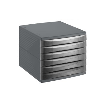 Rotho Bürobox 6 Schübe geschl. Quadra, anthrazit, 365x280x250 mm Rotho Bürobox 6 Schübe geschl. Quadra, anthrazit, 365x280x250 mm