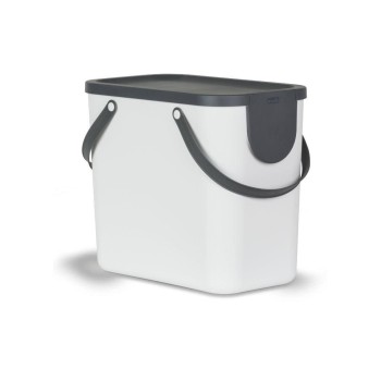 Rotho Bacs de recyclage Albula 25 l, Blanc Rotho Bacs de recyclage Albula 25 l, Blanc