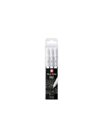 Sakura Gelschreiber 3er Set, white, Fein