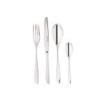 Sambonet Tafelbesteck, 24 Set, Leaf, 6 Tafelmesser, 6 Gabeln, 6 Löffel, 6 TL