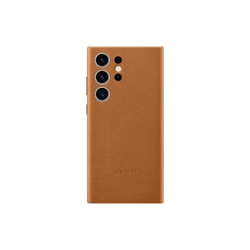 Samsung Coque arrière Leather Galaxy S23 Ultra Marron