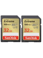 SanDisk SDHC Card Extreme 32GB 2-Pack, Lesen 100MB/s, Schreiben 60MB/s