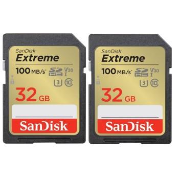 SanDisk SDHC Card Extreme 32GB 2-Pack, Lesen 100MB/s, Schreiben 60MB/s SanDisk SDHC Card Extreme 32GB 2-Pack, Lesen 100MB/s, Schreiben 60MB/s