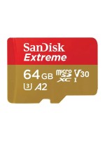 SanDisk microSDXC Card Extreme 64GB, Lesen 170MB/s, Schr. 80MB/s, inkl. Adapter